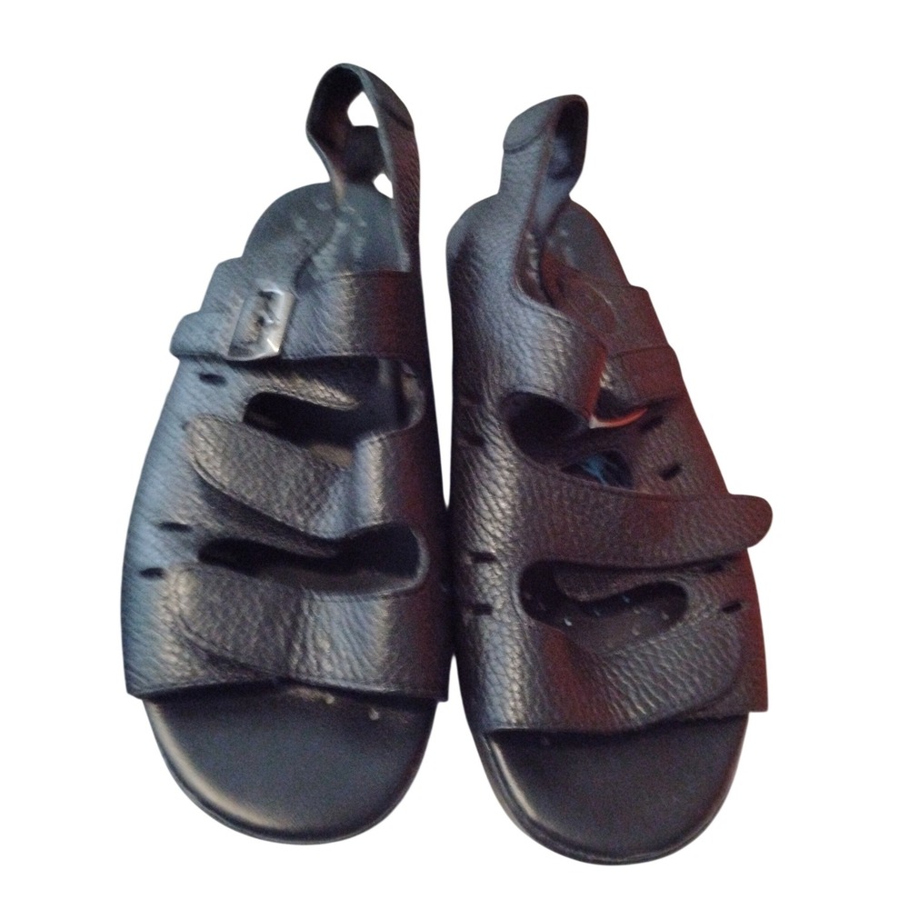 Propet Breeze Black Leather Sandals Size 7.5